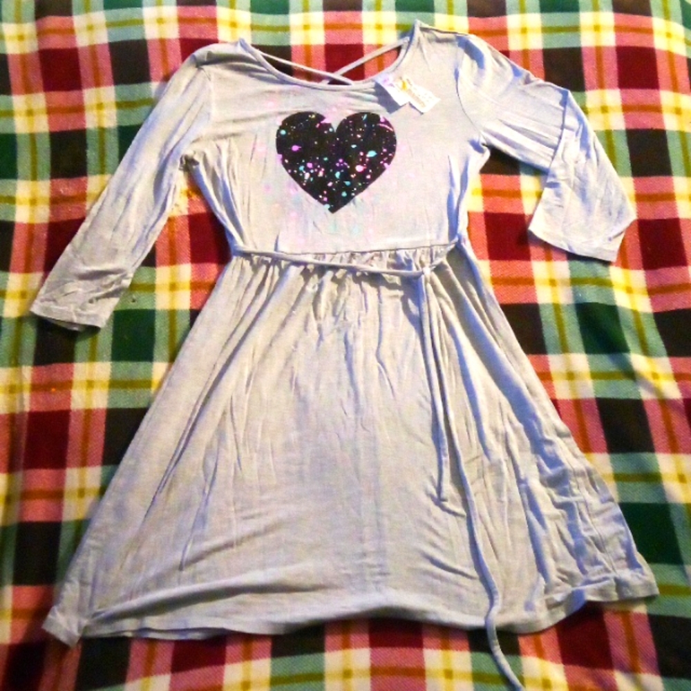 Brand New grey Dress from Justice Size 14-16 Girls